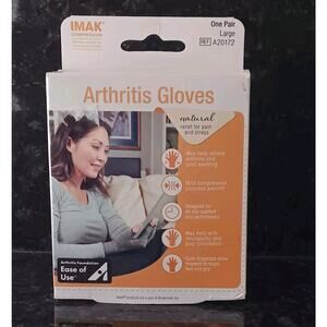New IMAK Compression Arthritis Gloves A20172 Size Large One Pair
